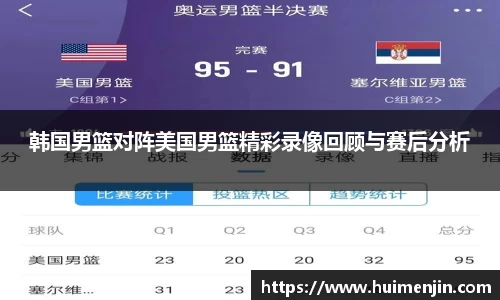 韩国男篮对阵美国男篮精彩录像回顾与赛后分析